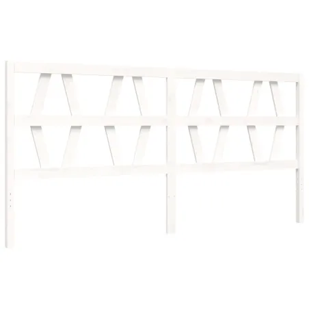 Cadre de lit sans matelas blanc 200x200 cm bois massif de pin