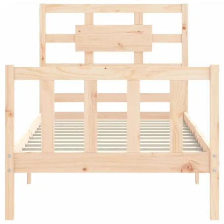Cadre de lit sans matelas 90x200 cm bois de pin massif
