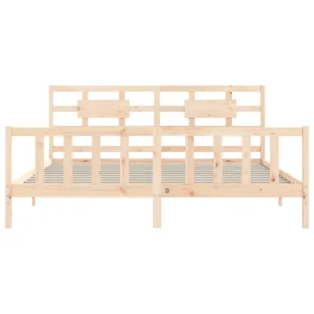 Cadre de lit sans matelas 200x200 cm bois massif de pin