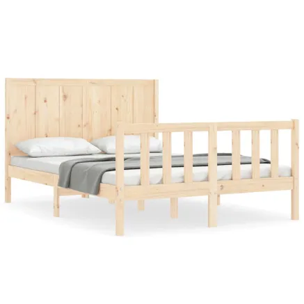 Cadre de lit sans matelas 140x190 cm bois de pin massif 2