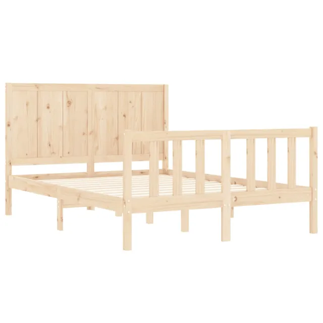 Cadre de lit sans matelas 140x190 cm bois de pin massif