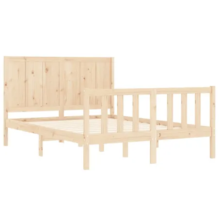 Cadre de lit sans matelas 140x190 cm bois de pin massif