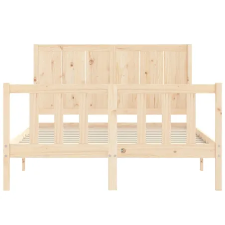 Cadre de lit sans matelas 140x190 cm bois de pin massif