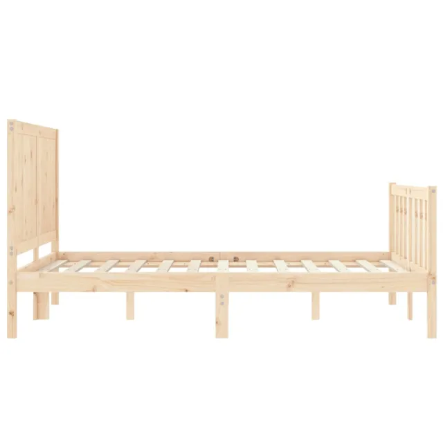 Cadre de lit sans matelas 140x190 cm bois de pin massif