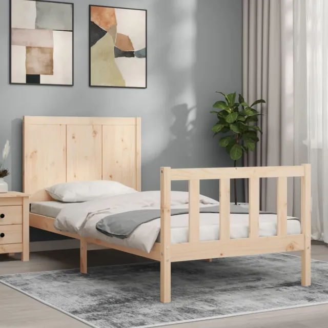 Cadre de lit sans matelas 100x200 cm bois massif de pin