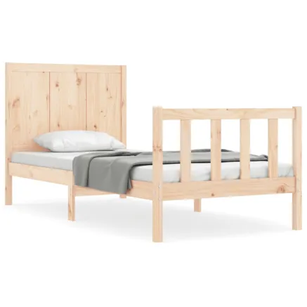 Cadre de lit sans matelas 100x200 cm bois massif de pin 2