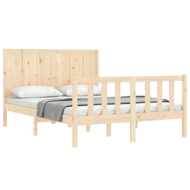 Cadre de lit sans matelas 140x200 cm bois massif de pin
