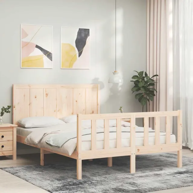 Cadre de lit sans matelas 140x200 cm bois massif de pin