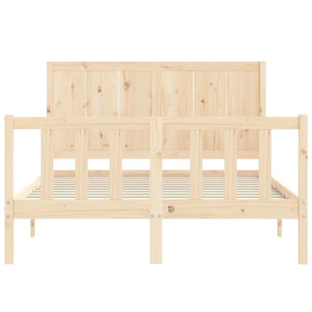 Cadre de lit sans matelas 140x200 cm bois massif de pin