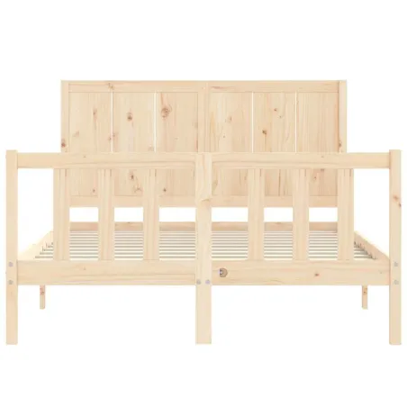 Cadre de lit sans matelas 140x200 cm bois massif de pin