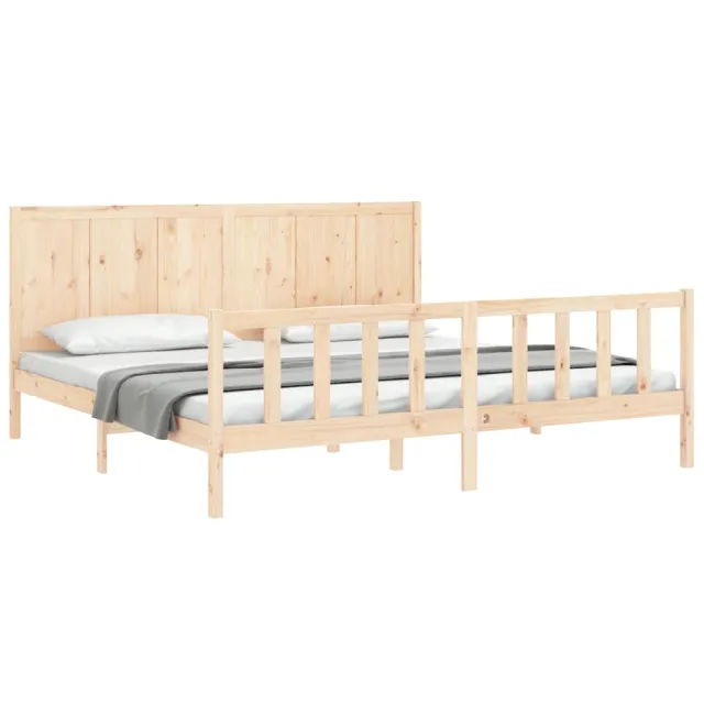 Cadre de lit sans matelas 200x200 cm bois massif de pin