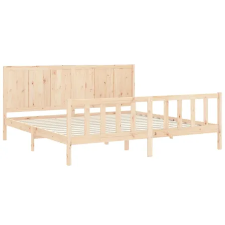 Cadre de lit sans matelas 200x200 cm bois massif de pin