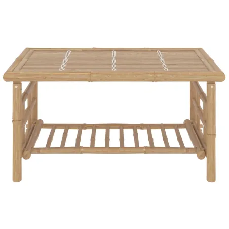 Salon de jardin 2 pcs avec coussins gris foncé bambou