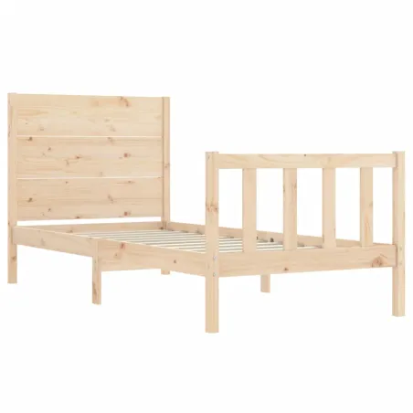 Cadre de lit sans matelas bois de pin massif