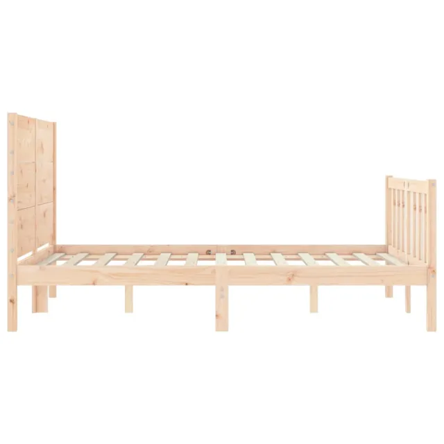 Cadre de lit sans matelas bois de pin massif
