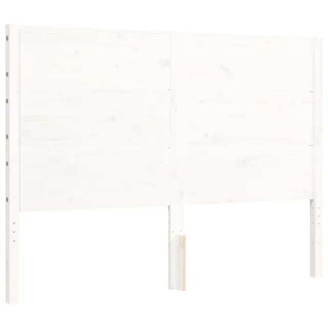 Cadre de lit sans matelas blanc 140x190 cm bois de pin massif