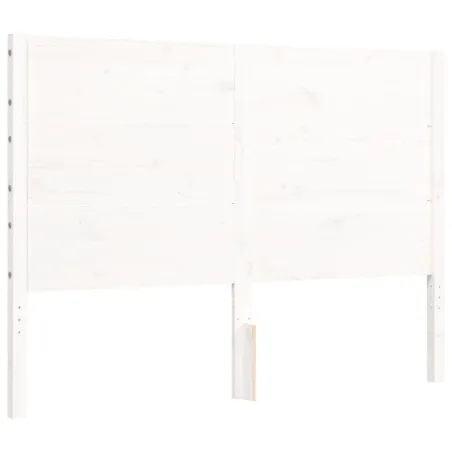 Cadre de lit sans matelas blanc 140x190 cm bois de pin massif
