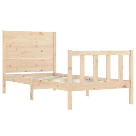 Cadre de lit sans matelas 90x200 cm bois de pin massif