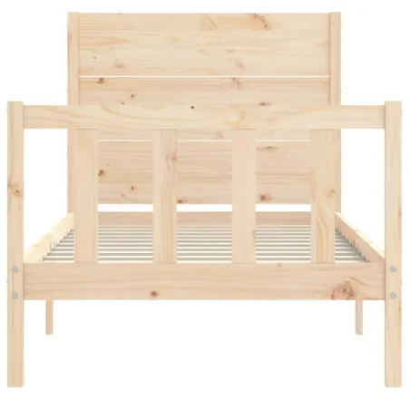 Cadre de lit sans matelas 90x200 cm bois de pin massif