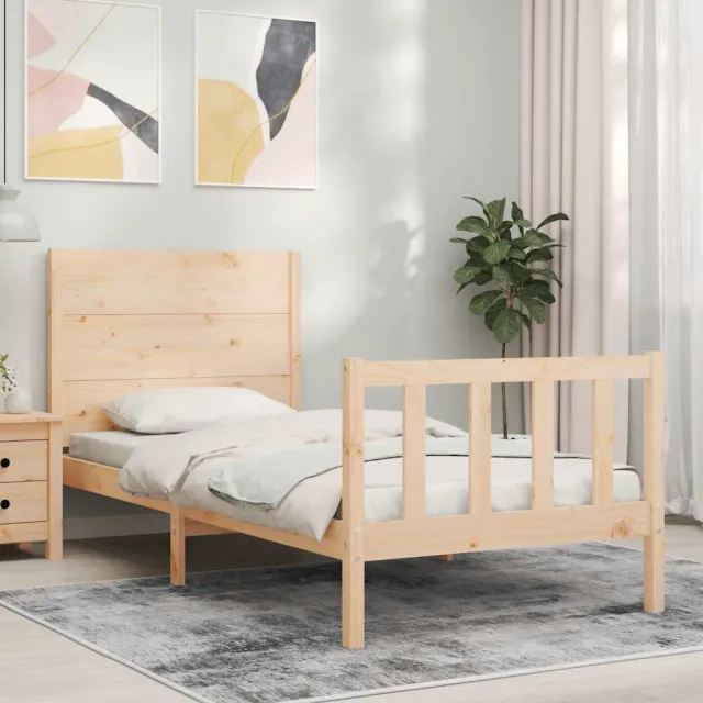 Cadre de lit sans matelas 100x200 cm bois massif de pin