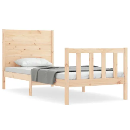 Cadre de lit sans matelas 100x200 cm bois massif de pin 2