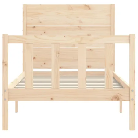 Cadre de lit sans matelas 100x200 cm bois massif de pin
