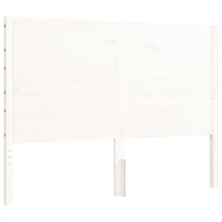 Cadre de lit sans matelas blanc 140x200 cm bois de pin massif