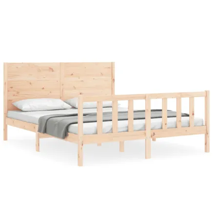 Cadre de lit sans matelas 160x200 cm bois massif de pin 2
