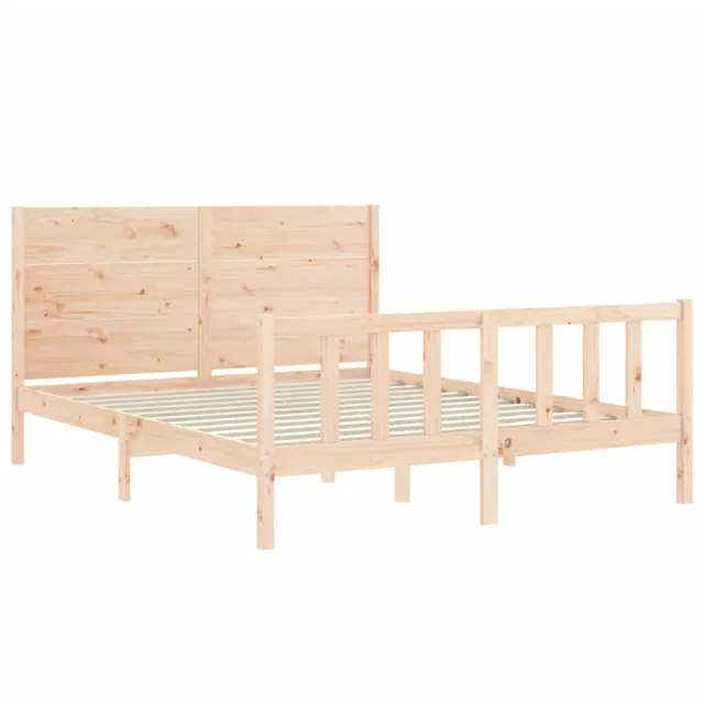Cadre de lit sans matelas 160x200 cm bois massif de pin