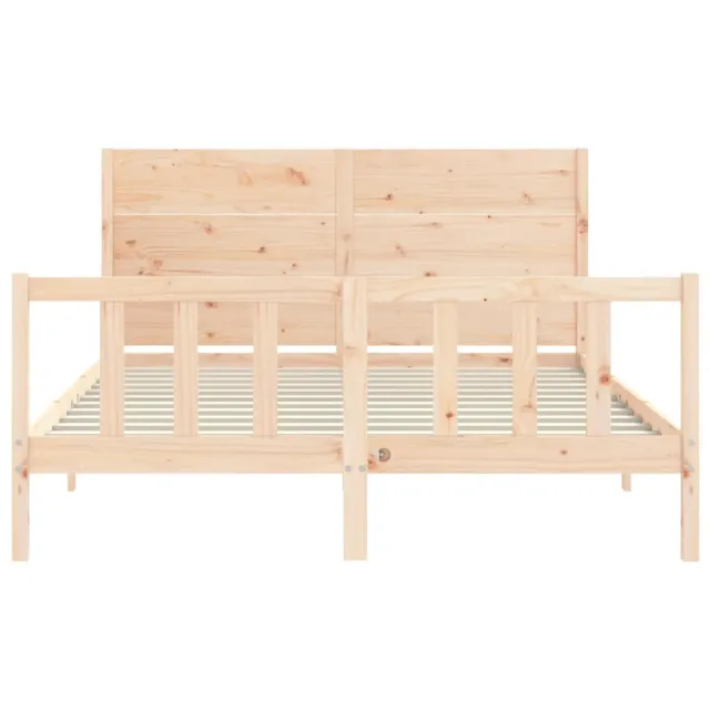 Cadre de lit sans matelas 160x200 cm bois massif de pin