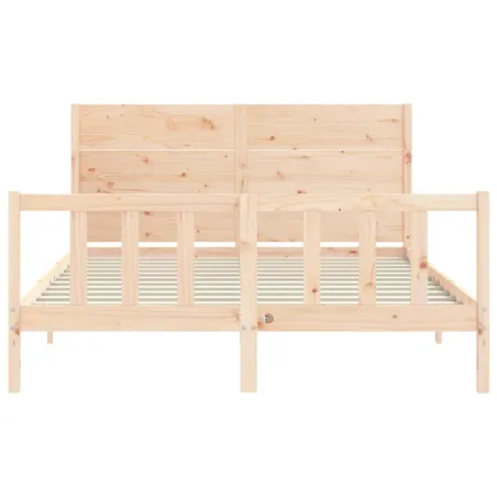 Cadre de lit sans matelas 160x200 cm bois massif de pin