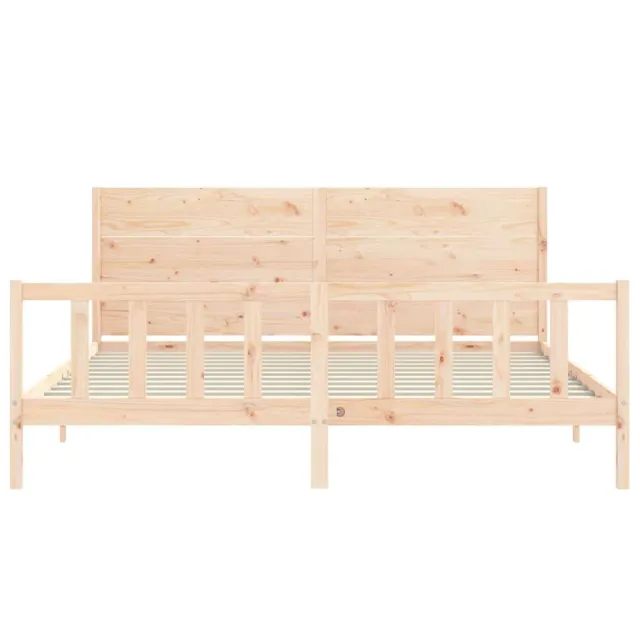 Cadre de lit sans matelas 200x200 cm bois massif de pin