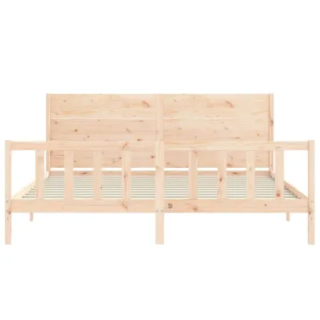 Cadre de lit sans matelas 200x200 cm bois massif de pin