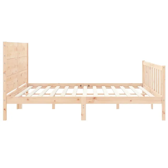 Cadre de lit sans matelas 200x200 cm bois massif de pin