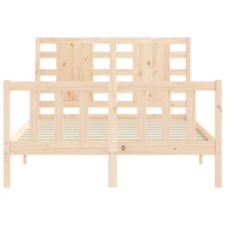 Cadre de lit sans matelas bois de pin massif