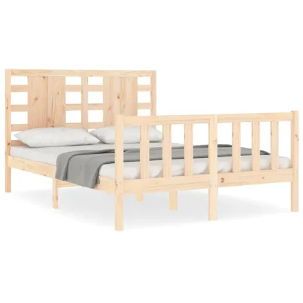 Cadre de lit sans matelas 120x200 cm bois de pin massif 2