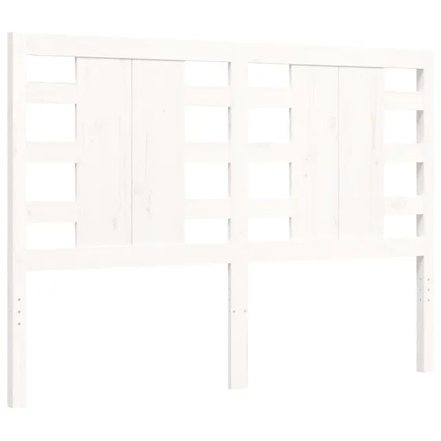 Cadre de lit sans matelas blanc 120x200 cm bois de pin massif