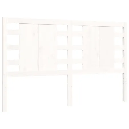 Cadre de lit sans matelas blanc bois de pin massif