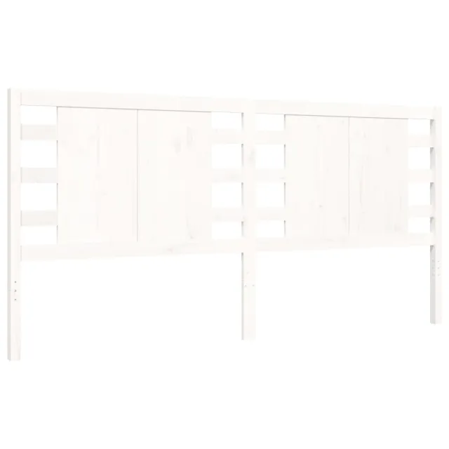 Cadre de lit sans matelas blanc 200x200 cm bois massif de pin