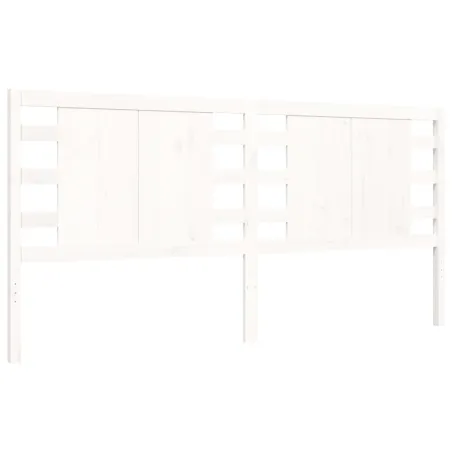 Cadre de lit sans matelas blanc 200x200 cm bois massif de pin