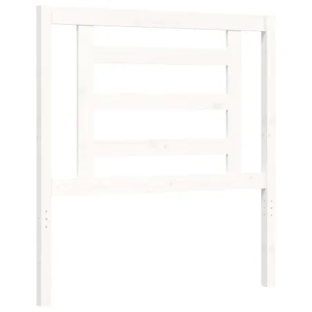 Cadre de lit sans matelas blanc bois de pin massif
