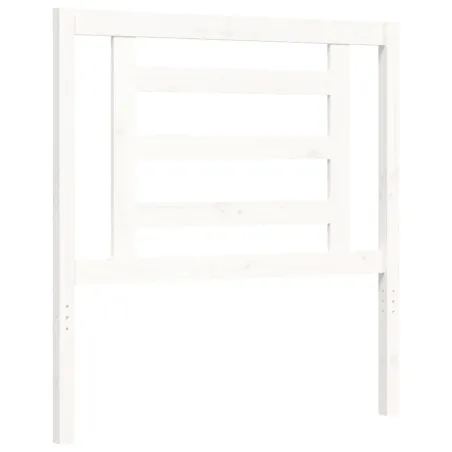 Cadre de lit sans matelas blanc bois de pin massif