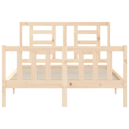 Cadre de lit sans matelas 140x190 cm bois de pin massif