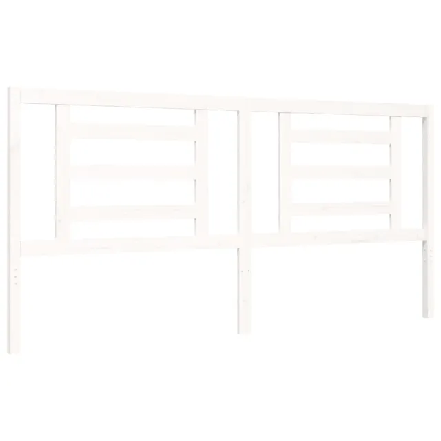 Cadre de lit sans matelas blanc bois massif de pin