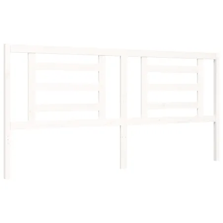 Cadre de lit sans matelas blanc bois massif de pin