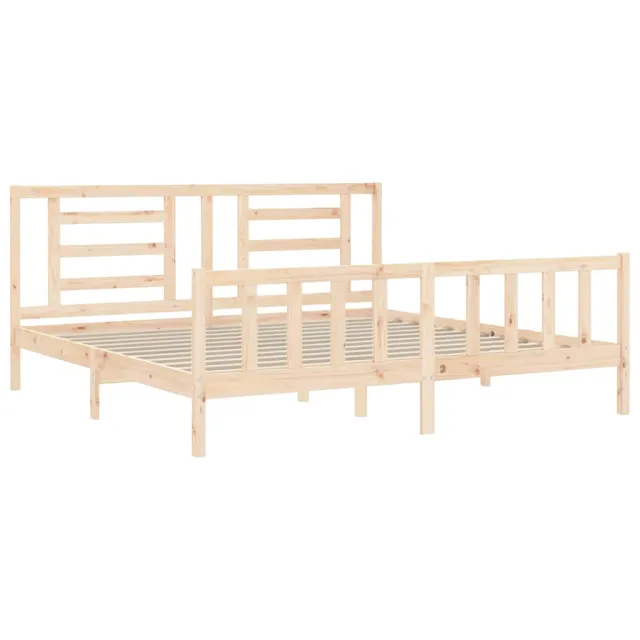 Cadre de lit sans matelas 200x200 cm bois massif de pin