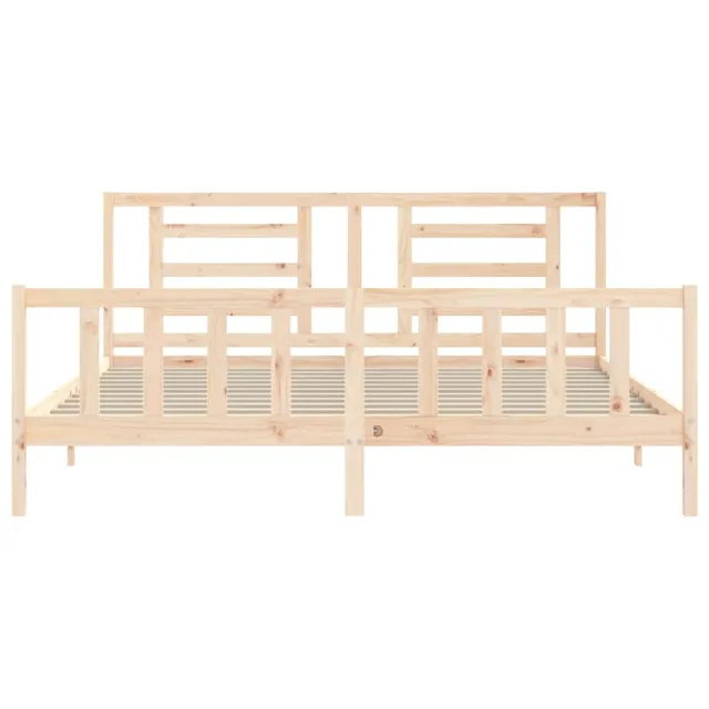 Cadre de lit sans matelas 200x200 cm bois massif de pin