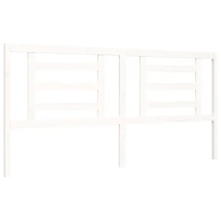 Cadre de lit sans matelas blanc 200x200 cm bois massif de pin