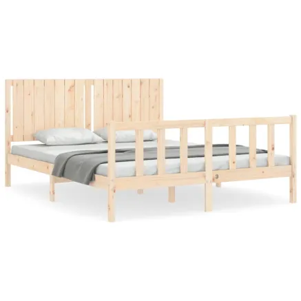 Cadre de lit sans matelas 160x200 cm bois massif de pin 2