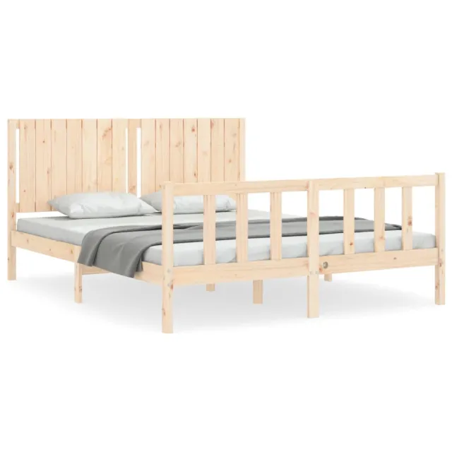 Cadre de lit sans matelas 160x200 cm bois massif de pin
